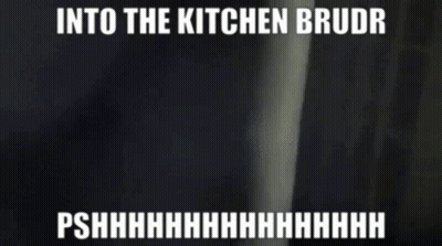 Black And White Photo Into The Kitchen Brudr GIF