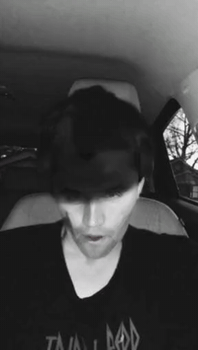 Black And White Photo Man Face Heart I Love You GIF