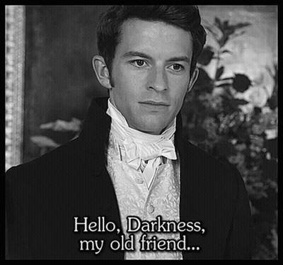 Black And White Photo Man Hello Darkness My Old Friend GIF