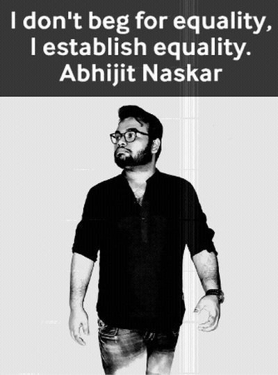 Black and White Photo Man I Don't Beg for Equality I Establish Equality