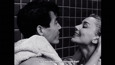 Black And White Photo Man Woman You're A Beautiful Woman You Know That GIF
