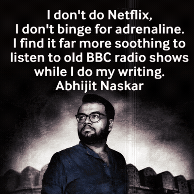 Black And White Photo Of Abhijit Naskar With Quote GIF