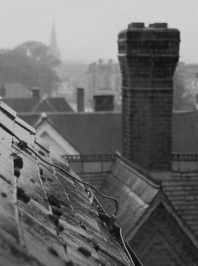 Black And White Photo Of Building Roof GIF