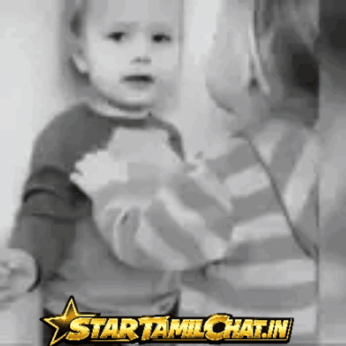 Black And White Photo Of Child With Star Tamilchat.in GIF