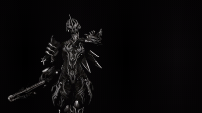 Black And White Photo Of Demon Statue Dancing GIF