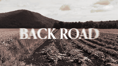 Black And White Photo Of Field Back Road GIF