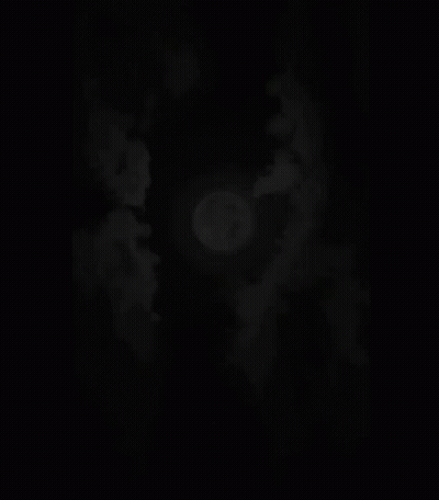 Black And White Photo Of Full Moon In Cloudy Sky GIF