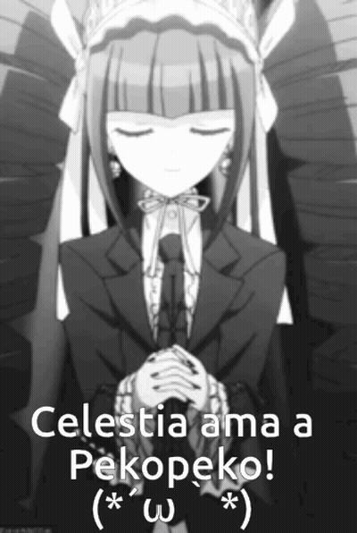 Black And White Photo Of Girl Celestia Ama A Pekopeko GIF