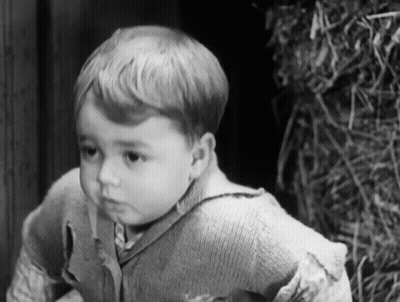 Black And White Photo Of Little Boy GIF