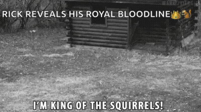 Black And White Photo Of Log Cabin Rick Reveals His Royal Bloodline GIF
