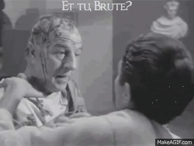 Black And White Photo Of Man And Woman Et Tu Brute GIF