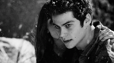 Black And White Photo Of Man And Woman In Snow GIF