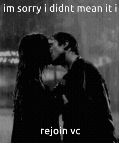 Black And White Photo Of Man And Woman Kissing Saying Im Sorry I Didnt Mean It GIF