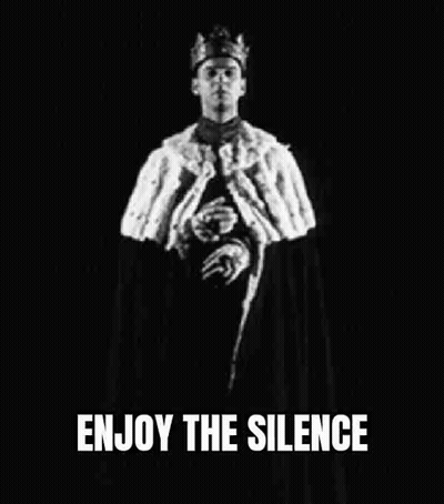 Black And White Photo Of Man Dressed As King With Crown GIF