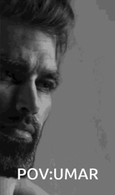 Black And White Photo Of Man POV Umar GIF