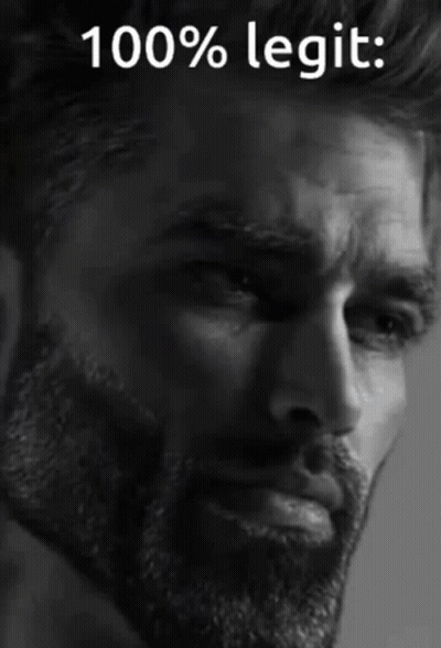 Black And White Photo Of Man Saying 100% Legit GIF
