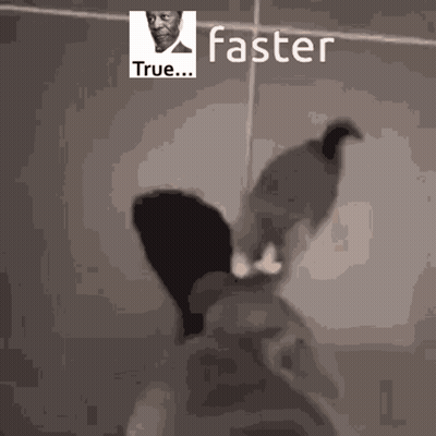 Black and White Photo of Man Saying Faster
