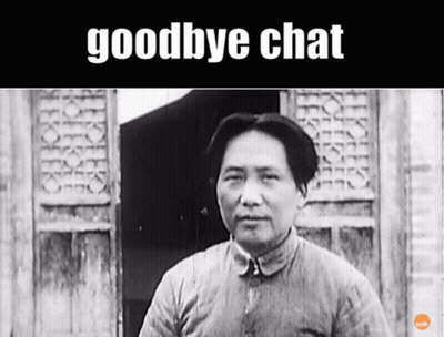 Black And White Photo Of Man Saying Goodbye Chat GIF