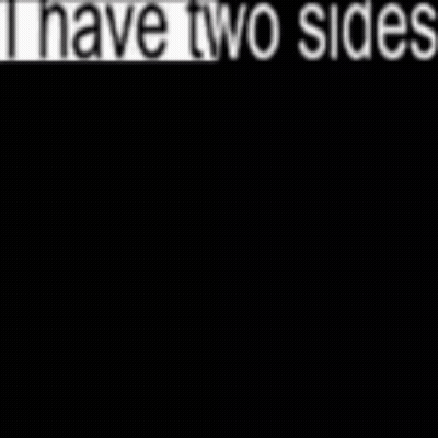 Black And White Photo Of Man Saying I Have Two Sides True GIF