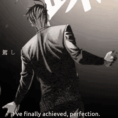 Black And White Photo Of Man Saying I've Finally Achieved Perfection GIF