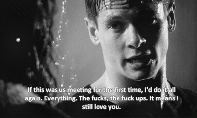 Black And White Photo Of Man Saying If This Was Us Meeting For The First Time GIF