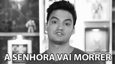 Black And White Photo Of Man With A Senhora Vai Morrer GIF