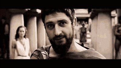 Black And White Photo Of Man With Beard And Woman GIF