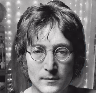 Black And White Photo Of Man With Glasses GIF