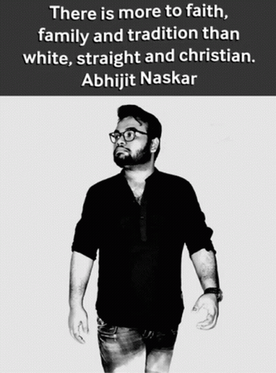 Black And White Photo Of Man With Quote By Abhijit Naskar GIF