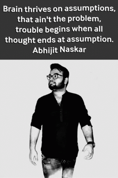 Black And White Photo Of Man With Quote By Abhijit Naskar GIF