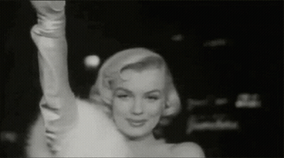 Black And White Photo Of Marilyn Monroe Smiling GIF