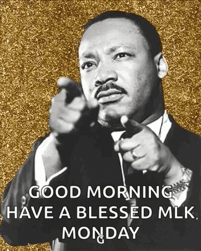 Black And White Photo Of Martin Luther King Jr. Pointing GIF