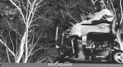 Black And White Photo Of Person In Wheelchair With Muchdank GIF