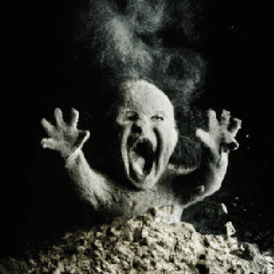 Black And White Photo Of Screaming Baby GIF