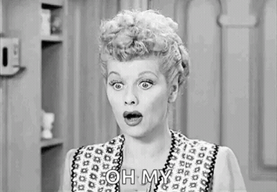 Black And White Photo Of Surprised Woman GIF