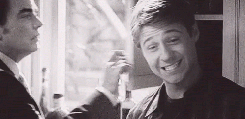 Black And White Photo Of Two Men GIF
