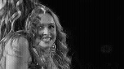 Black And White Photo Of Two Women Smiling GIF