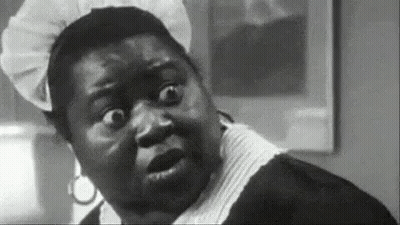 Black And White Photo Of Woman In Chef Hat Surprised GIF