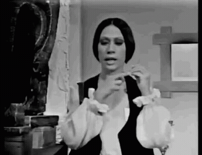 Black And White Photo Of Woman In Room GIF
