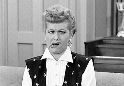 Black And White Photo Of Woman Making Funny Face GIF