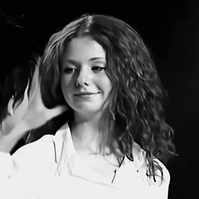 Black And White Photo Of Woman's Face GIF