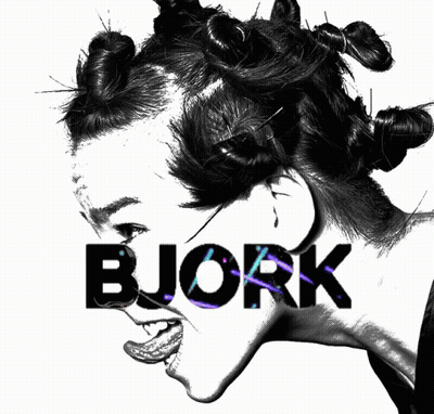 Black And White Photo Of Woman Saying Bjork GIF