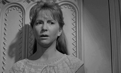 Black And White Photo Of Woman Saying You Big Baby GIF