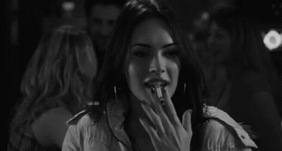 Black And White Photo Of Woman With Cigarette GIF