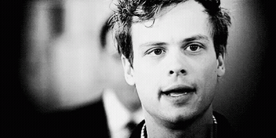 Black And White Photo Of Young Man With Mouth Open GIF