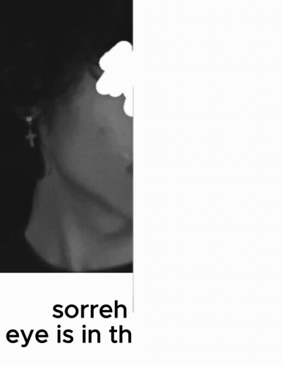 Black And White Photo Sorreh Eye Is In The Way GIF