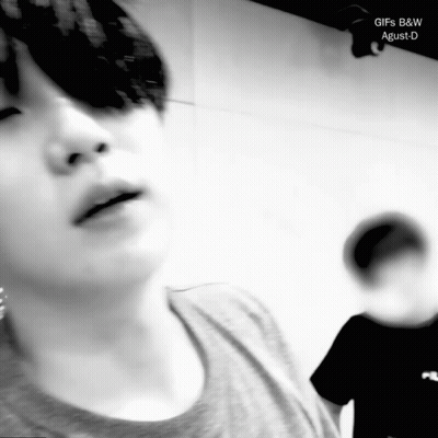 Black And White Photo With GIFs B&W Agust D GIF