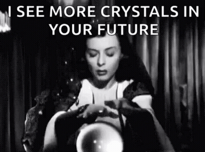 Black And White Photo Woman Holding Crystal Ball GIF