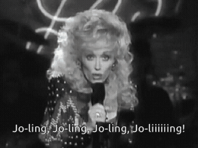 Black And White Photo Woman Holding Microphone Saying Jo-Ling Jo-Ling Jo-Ling Jo-Liiing GIF
