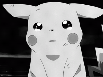 Black And White Pikachu Crying GIF